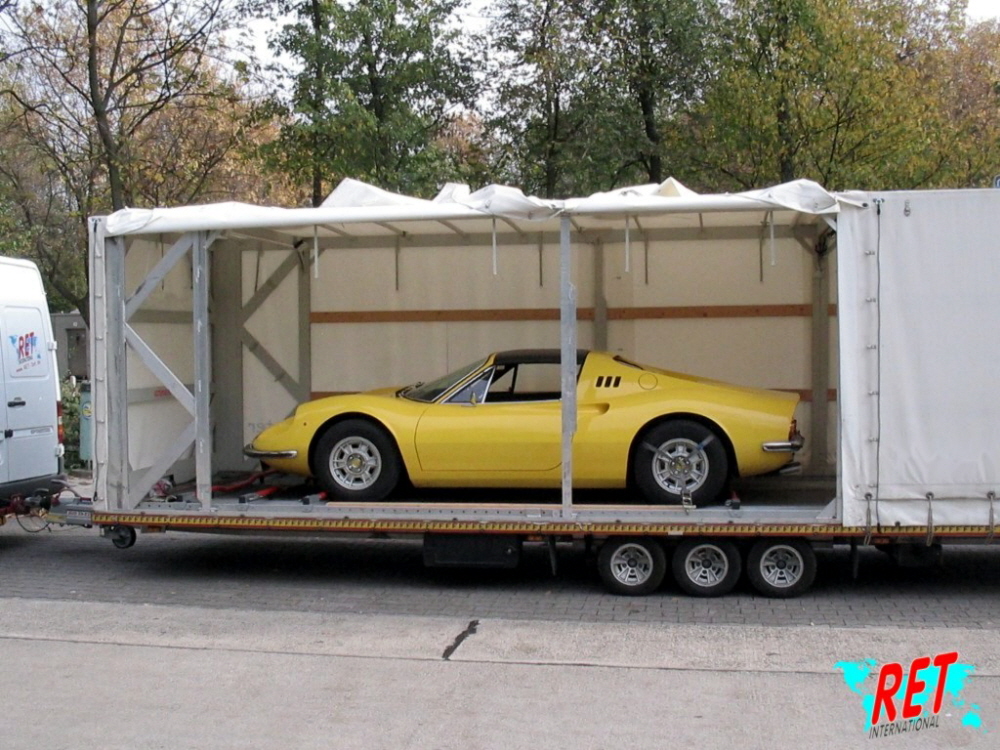 Ferrari Dino GTS Fahrzeugtransporte Oldtimertransporte Motorradtransporte Autotransporte